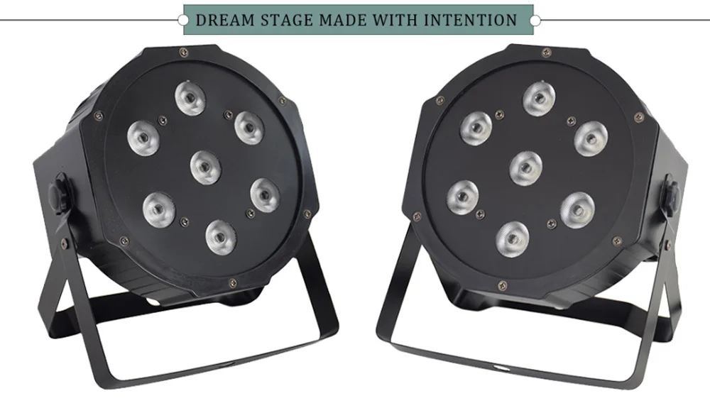 Led плоский Par 7x12 Вт RGBW DMX512 сценический эффект освещение для DJ диско DJ и вечерние 4 шт./лот
