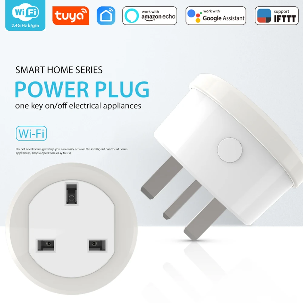 Великобритания Plug Smart Plug Wifi умная розетка Tuya Smart Life приложение работает с Alexa Google Home Mini IFTTT