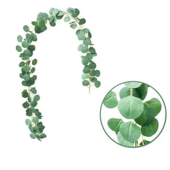

1 pc Artificial Ivy green Leaf Garland Plants Vine Fake Foliage Flowers Home Decor Plastic Artificial Flower Rattan string 1.65M