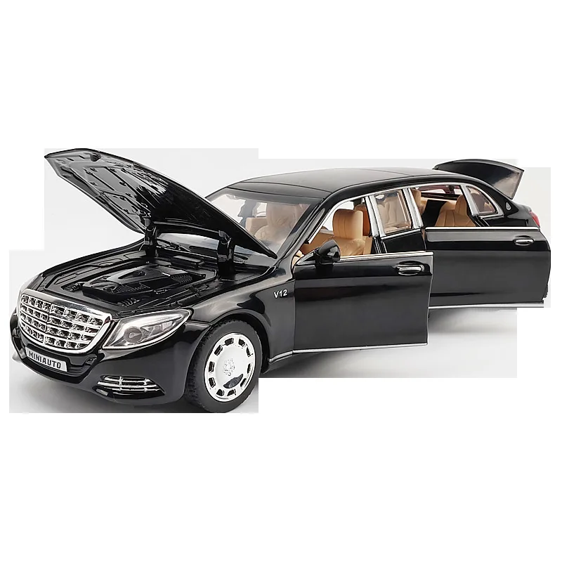 1:32 металлический игрушечный автомобиль модель Maybach S650 брелок для автомобильных ключей, Diecasts Автомобили со звуковым светильник оттягиваемая назад машина хранения детских игрушек для детей Подарки