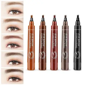 

Women Makeup Sketch Liquid Eyebrow Contouring Pencil Waterproof Brown Eye Brow Tattoo Dye Tint Pen Liner Long Lasting Eyebrow