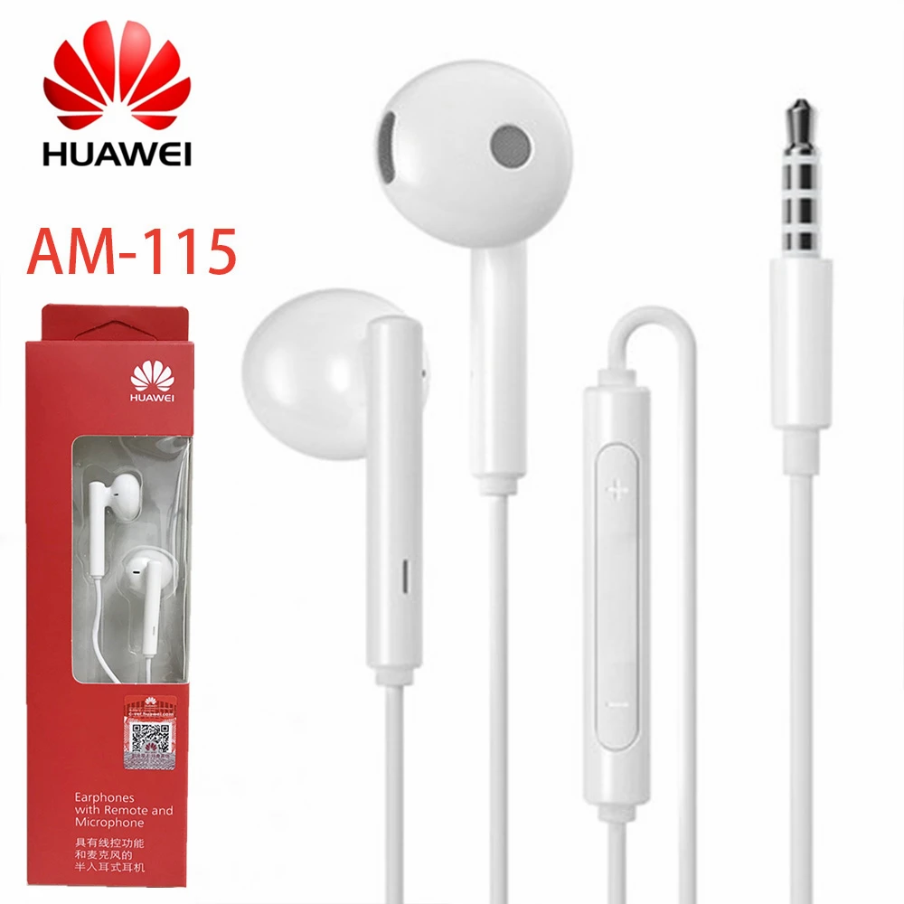 Наушники вкладыши Huawei AM 115 проводные наушники с регулировкой громкости и