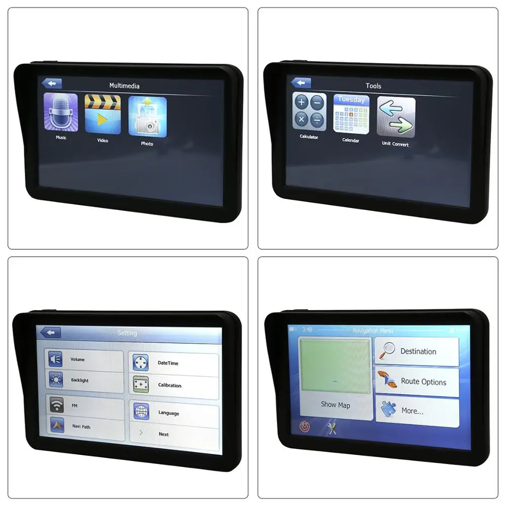  New T20 9 Inch Hd Car Gps Navigation Fm Bluetooth Built-In Navigation Map Ram 256Mb +Rom 8Gb for Tr