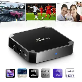 

X96 Mini Android 7.1 Smart TV BOX 2+16G/1+8G Amlogic S905W Quad Core TV BOX Support 4K 2.4G WIFI TV Set Top Box Media Player