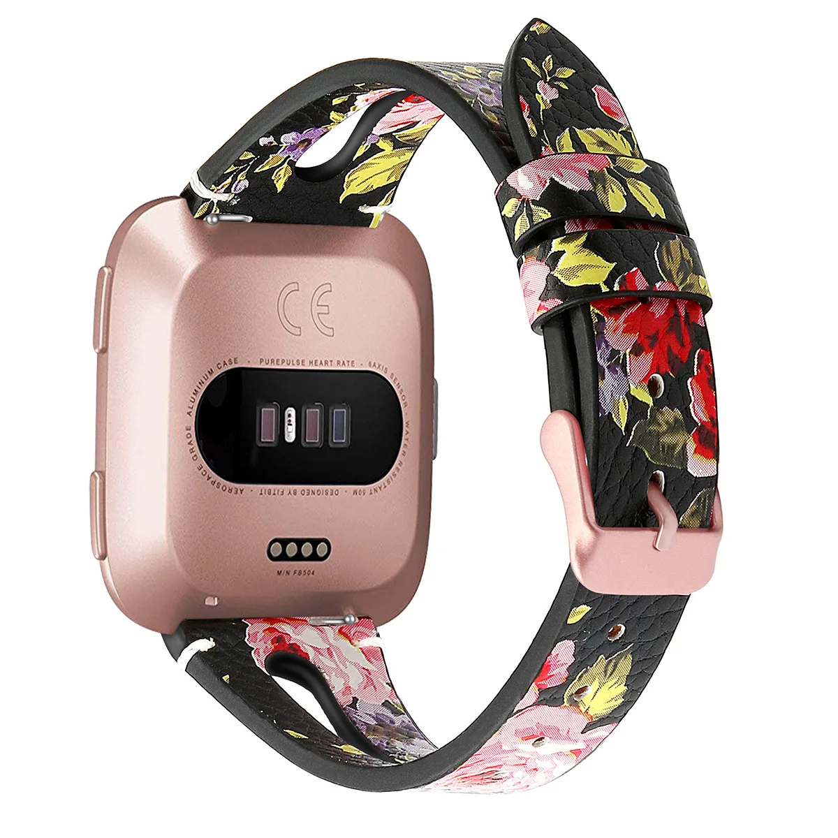 Сменный Браслет для Fitbit Versa, ремешок для часов, браслет, наручные часы, цветной кожаный цветочный узор, подходит для бит, ремешок