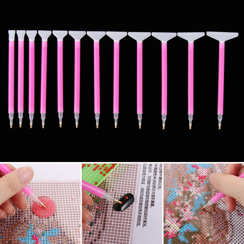 DIY 5D Diamond Painting Point Drill Pen 13Pcs 3-15 heads Embroidery Crafts Diamond Painting Pen Cross Stitch Accessories diamond painting accessories,diamond painting pen