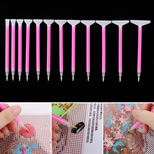 Alloy Head Diamond Painting Pen Glue Clay Mud and Replacement Pen Heads Kit  Point Drill Pens Diamond Painting Cross Stitch Kit - AliExpress