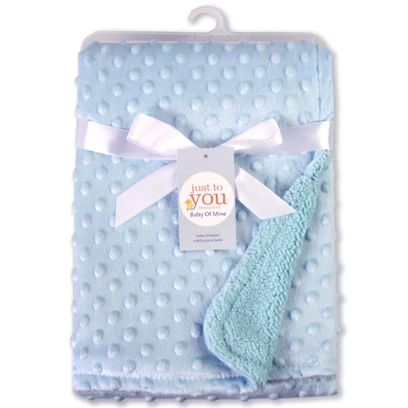 Stroller Blanket Quilt Baby Swaddle Velvet Infant Toddler Newborn Air-Conditioner