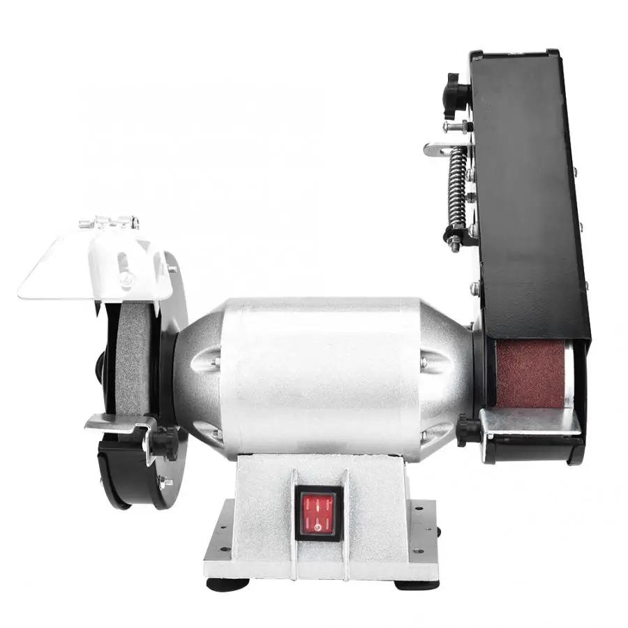 

250W Bench Grinder & Belt Sander Combination Grinding Sanding Machine US Plug 110V Power Tool Accessories