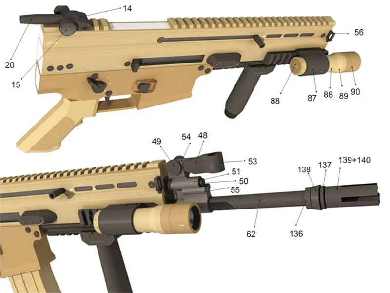 98 см 1:1 FN шрам снайперская винтовка DIY 3D бумажная карточка модель Конструкторы строительные игрушки развивающие игрушки Военная Модель