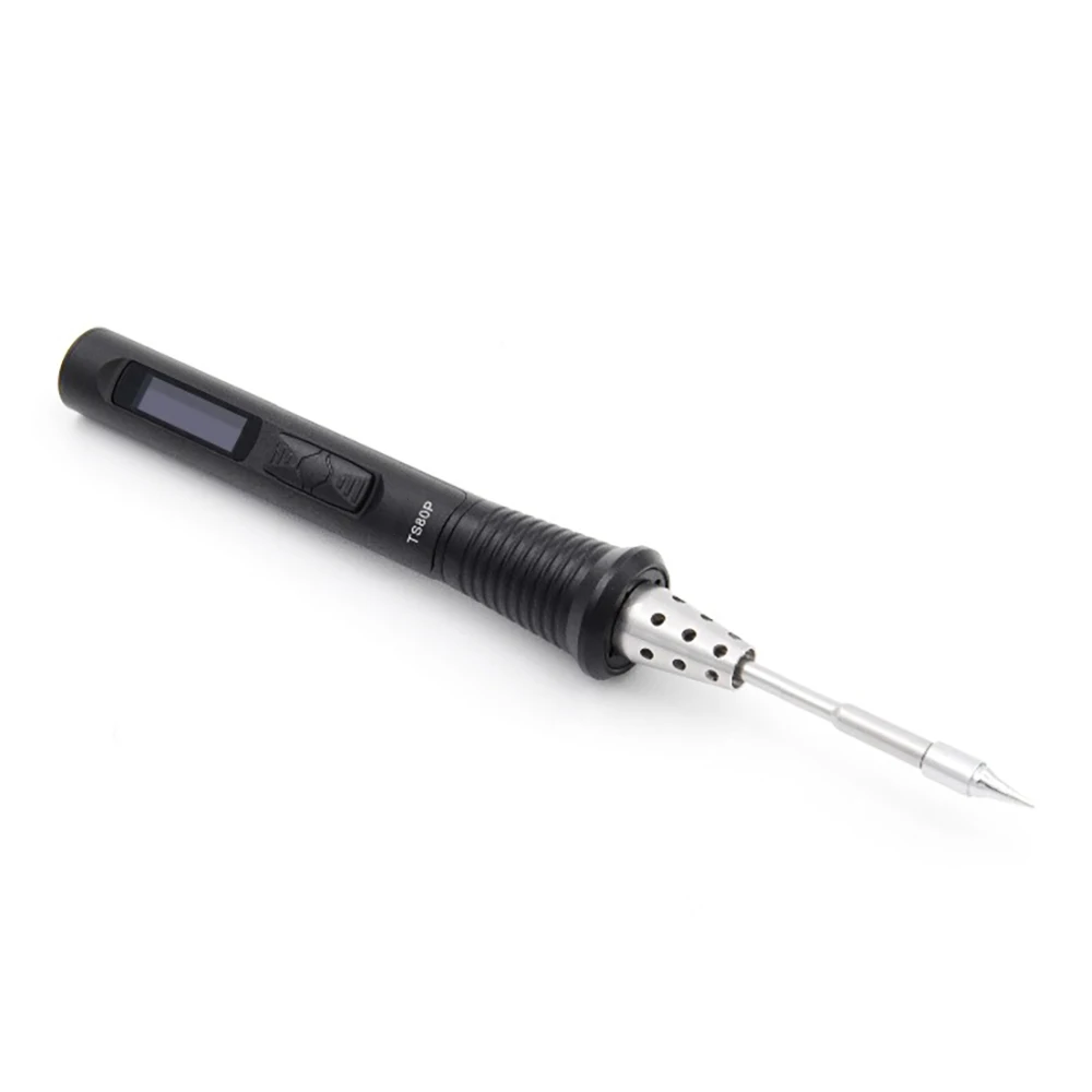 US $79.59 TS80P main Electric Soldering Iron Adjustable Temperature Portable Digital Solder Station OLED Display USB Type C PD20 QC30