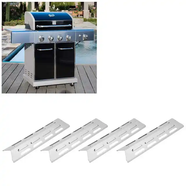 4Db Rozsdamentes Acél Grillezőgáz -Grill Sütő Hőkemez -Sátrak Deflector Égők Fedele Tartozék Kemping Szerszám - Image 4
