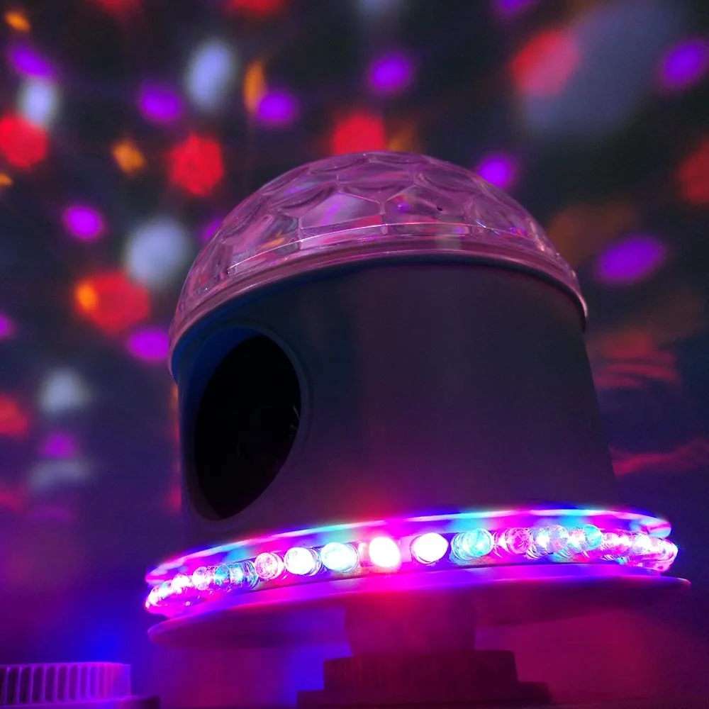 Мини Bluetooth динамик RGB сценический светильник Звук Активированный автоматический вращающийся магический диско-шар DJ светильник светодиодный сценический светильник ing шесть режимов