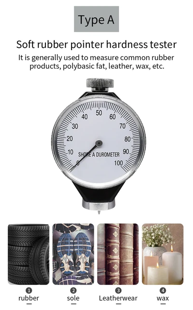 Durometro Per Gomma Shore Tipo A - Misuratore Durezza 0-100 HA, Impermeabile, Per Pneumatici E Materiali Morbidi - Foto 13