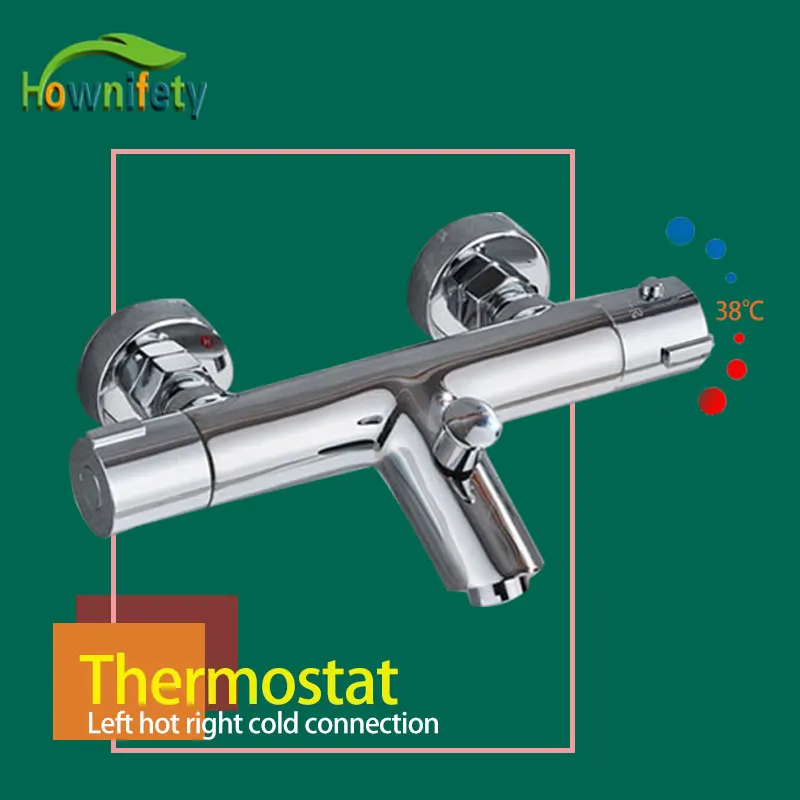 Thermostatic ก๊อกน้ําห้องน้ํา Thermostat Mixer แตะร้อนและเย็นห้องน้ําผสมวาล์วผสมอ่างอาบน้ําก๊อกน้ําอุปกรณ์เสริม 1