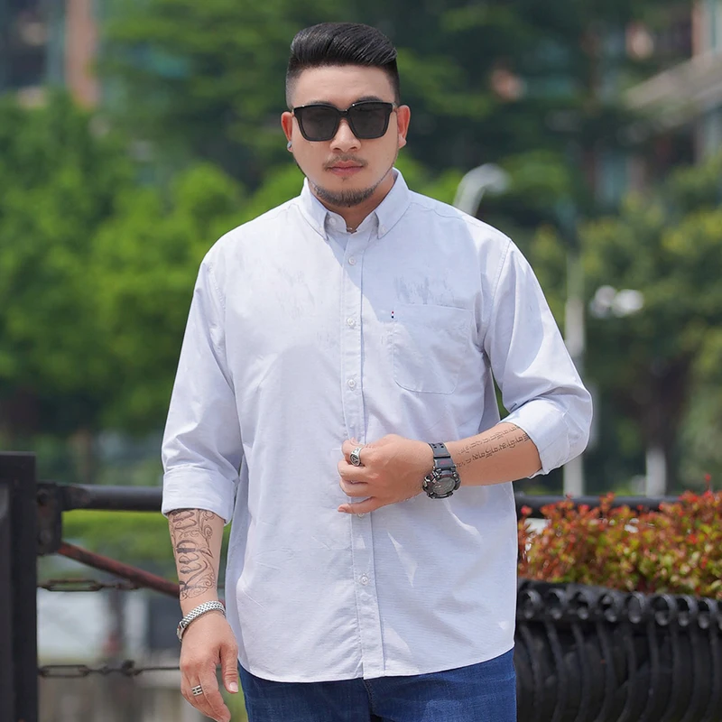 10xl 9xl 8xl 6xl 2020 осень и зима новый британский ветер сплошной цвет рубашка мужская с