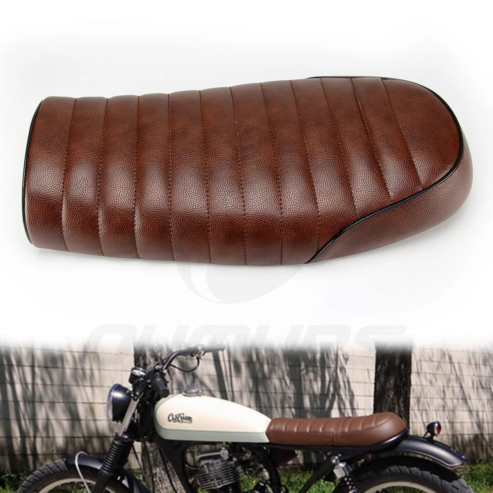 OUMURS Мотоцикл Универсальный Кафе Racer Винтаж седло сиденье коричневый для Honda CB 125 Yamaha SR XJ для Suzuki GR650 GS KAWASAKI KZ
