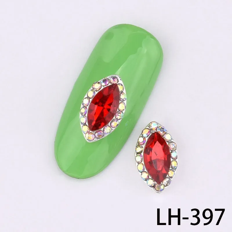 LH-397 10 шт. хрустальный стеклянный драгоценный камень горный хрусталь маникюрный орнамент конский Глаз падение сплава ювелирных изделий DIY блестящие аксессуары для ногтей LH391-402 - Цвет: LH-397