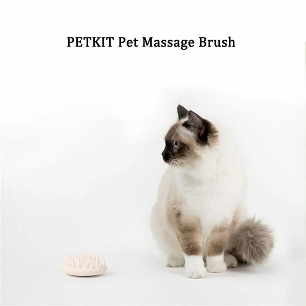 PETKIT Pet Cat Grooming Massage Brush Comb Silicone with Soft Rubber Bristles Tool Hair Removal Shedding Brush Comb for dogs cat