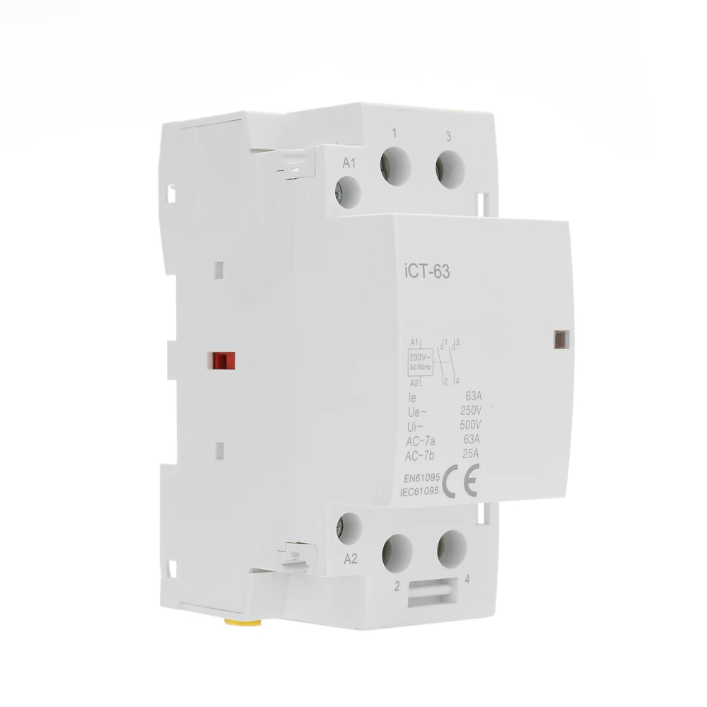 

Home AC Connector Electric 220V 50/60Hz Poles Coil AC Modular Contactor High Sensitivity Strong Conductivity ICT