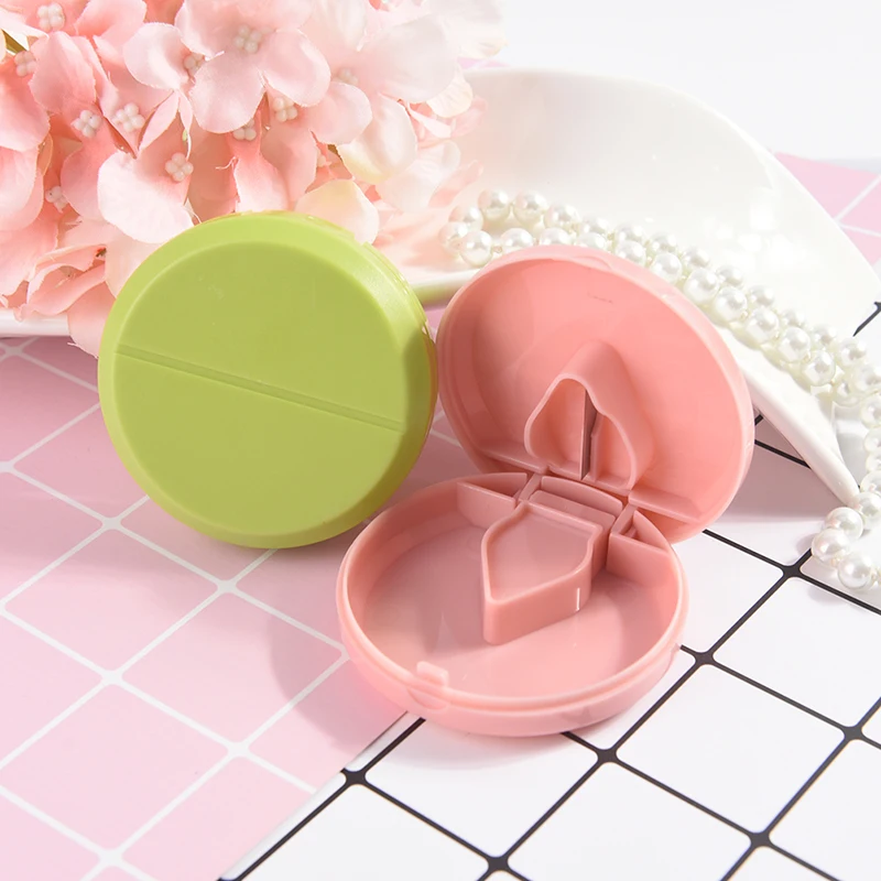 For Medicine Splitter Hold Storage Box  Portable Pill Tablet Pill Cutter Divider Pills Cutter Organizer 2019 New