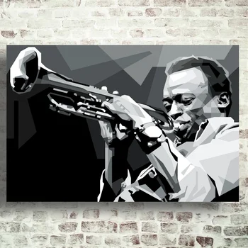 

Miles Davis Jazz Musician Poster Art Canvas Poster Room Decor (No Frame)
