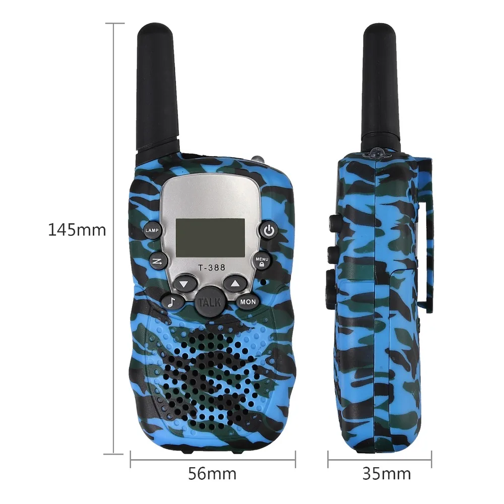 ESYNiC T-388 детская рация Walky Talky 8 каналов для мальчиков и девочек 3 км Диапазон Встроенный светодиодный фонарь 2 способ радио