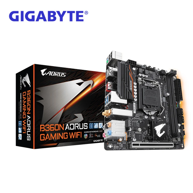 Gigabyte GA-B360N AORUS GAMING WIFI original B360 MINI ITX Motherboard B360N Socket LGA1151 Support I7 8700 | Компьютеры и офис