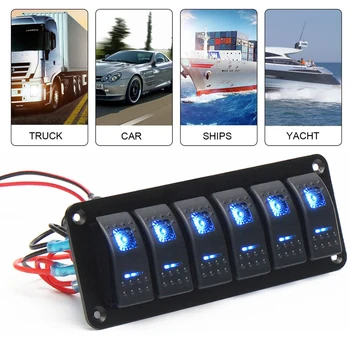 

Marine Boat Direct Fit Automotive Led On Off Rocker Switch Panel Dual Car Caravan Replacement 6 Gang Light Bar Circuit