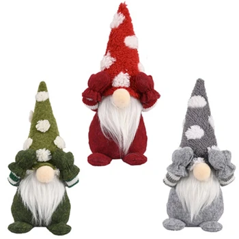 

3pcs/set Christmas Elf Decoration Handmade Snowflake Gnome Swedish Tomte Doll Toy Ornaments Thanks Giving Day Gifts