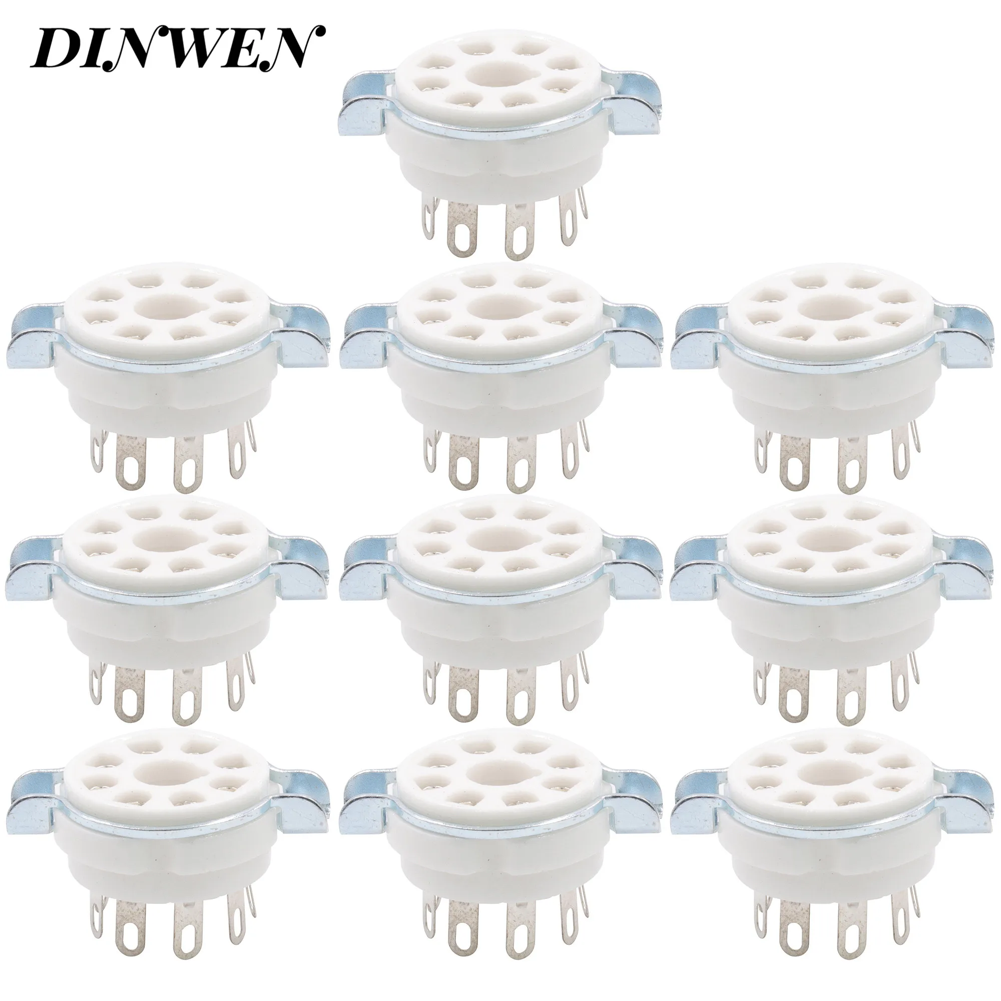10PCS Chassis Montieren 8 Pin K8A Octal Keramik Rohr Steckdosen für KT88 KT66 6SN7 5AR4 GZ34 5881 6V6 5U 4G 6550 6J7 6SJ7 – Detail 14
