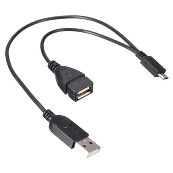

OTG Host Power Splitter Y Micro USB Male to USB Male Female Adapter Cable Cord High Speed USB 2.0 certified cable