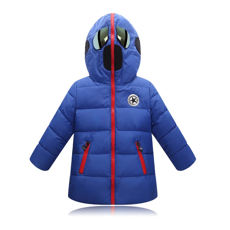 

Boys Coats Kids Altman Glasses Autumn Winter 4 5 6 8 10 years Cotton Boys Jacket Hooded Cartoon Thicken Long Children Outerwear
