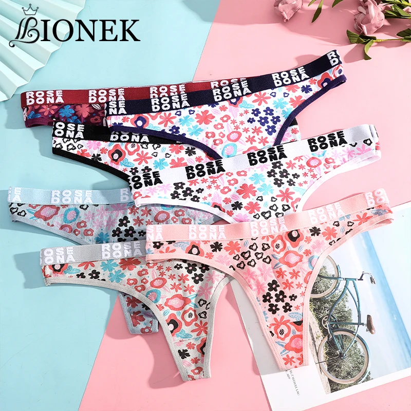 Сексуальные женские трусики BIONEK, хлопковые трусики-стринги, бесшовные трусики, нижнее белье с надписью, женское нижнее белье с низкой талией