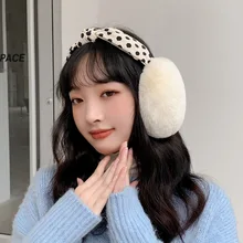 Moda ponto quente earmuffs bonito pelúcia pele fones de ouvido moda unisex orelha mais quente cor sólida meninas bandana orelha muff capa