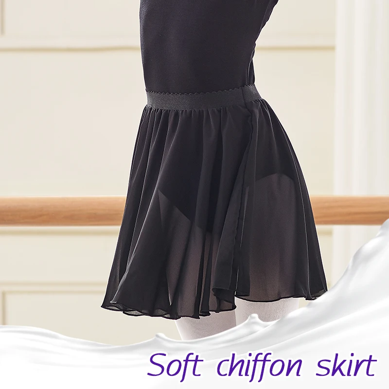 Ballet Skirts Girls Kids Ballet Skirt Sheer Chiffon Ballet Tutu Pink Kids Gymnastics Leotard Skirts Dance Skirt