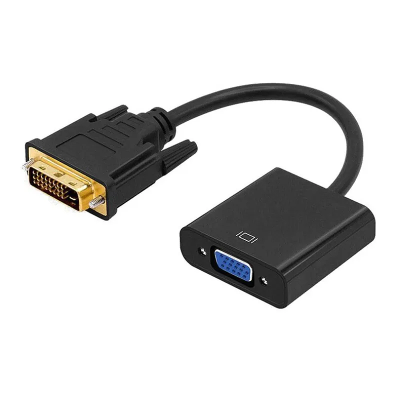 DVI в VGA Женский адаптер Full HD 1080P DVI-D в VGA адаптер 24+ 1 25Pin в 15Pin кабель конвертер для ПК монитор компьютера 1