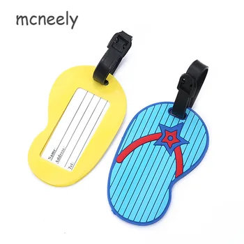 

Travel Accessories Slipper Luggage Tags Animal Cartoon Silica Gel Suitcase ID Addres Holder Baggage Boarding Portable Label
