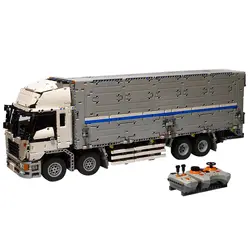 4128 шт MOC модель радиоуправляемого грузовика высокого уровня в сборке маленький строительный блок частиц набор с двигателем модель