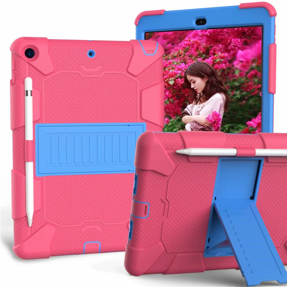 AA12 Чехол для ipad 10,2 7го поколения A2200 A2198 A2232 A2197 с держателем карандаша противоударный сверхпрочный бронированный чехол-подставка+ пленка - Цвет: AA12