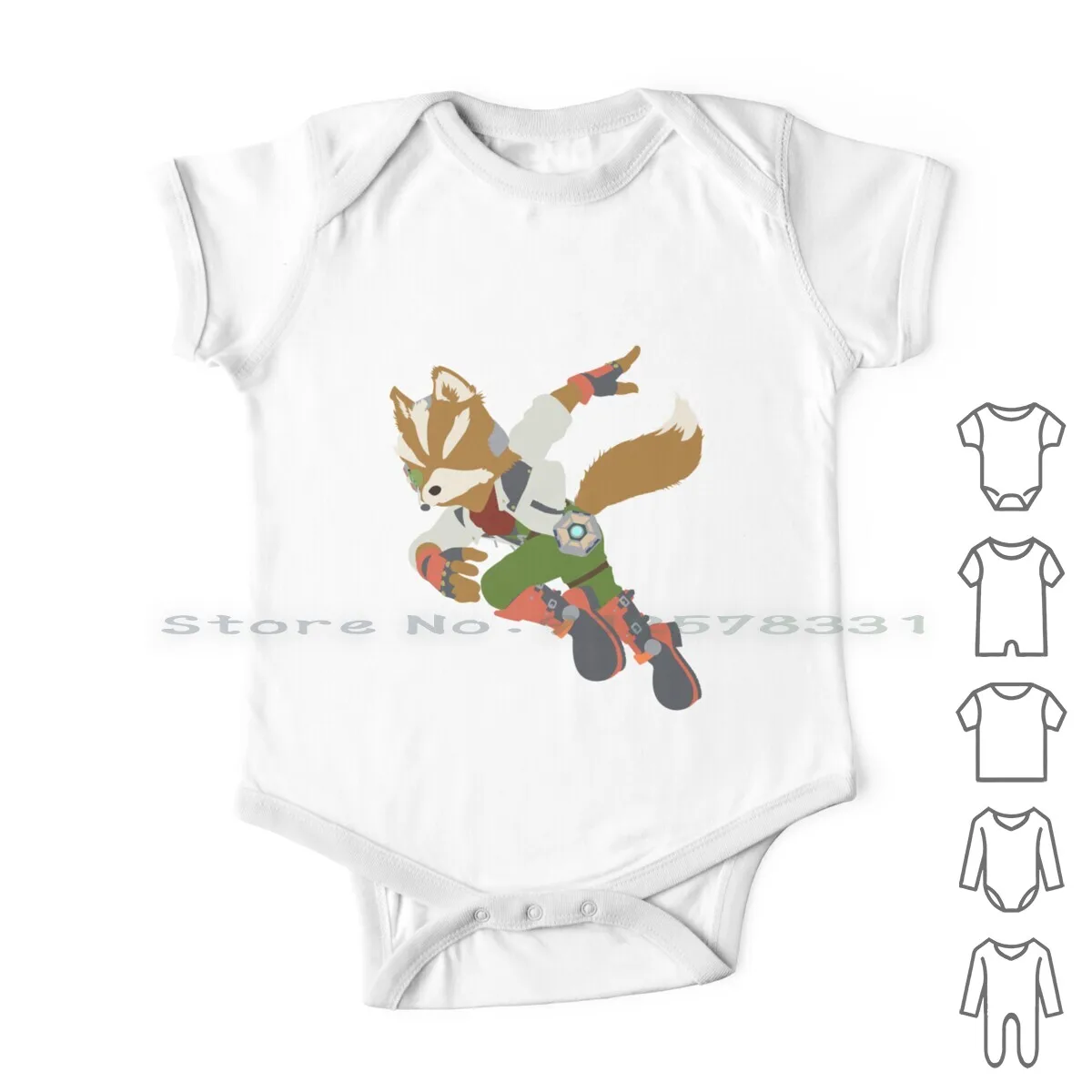 Smash Bros-Fox Vestiti Per Neonati Pagliaccetti Tute In Cotone Smash Bros 4 Star Fox Fox Mccloud Videogiochi Neonato Manica Lunga