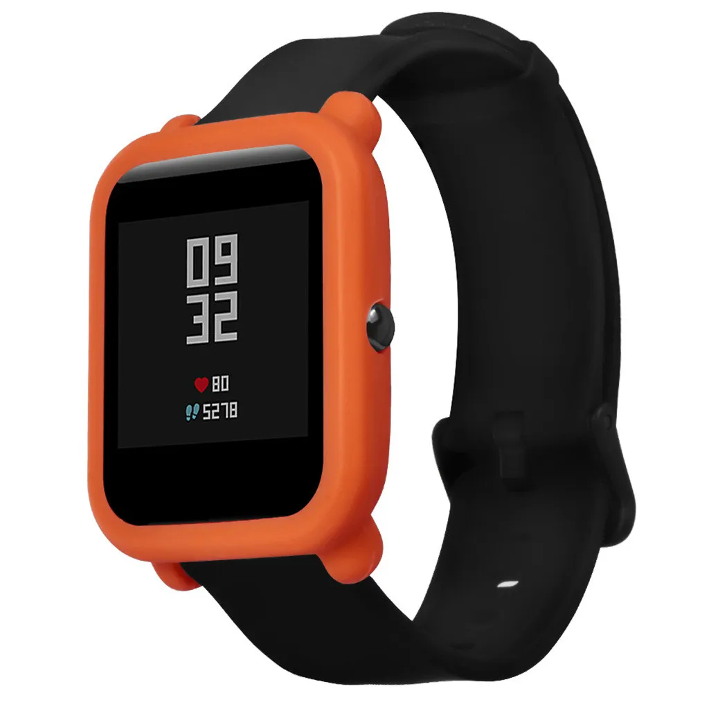 Мягкий силиконовый чехол с полной защитой для умных часов Huami Amazfit Bip Youth Watch с защитой экрана Relogio Inteligente