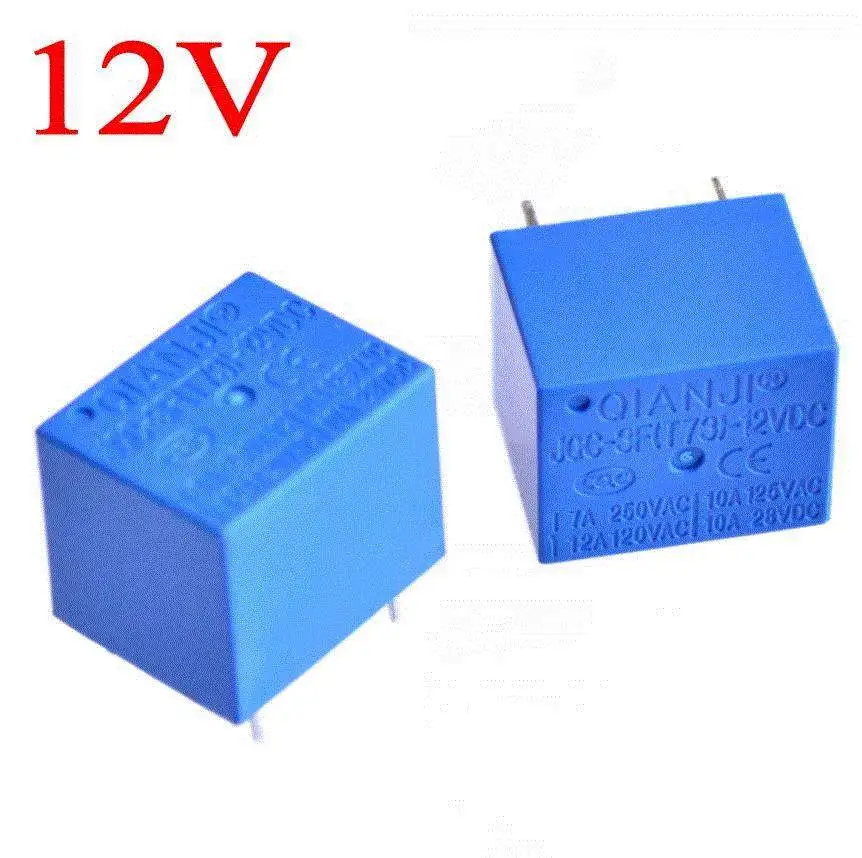 

DC 3/5/12/24V Coil SPDT 5 Pin 1NO 1NC Mini Power Relay PCB Type JQC-3FT73 10 Pcs