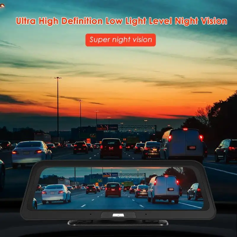 Phisung E92 9,66 дюймов Full HD 1080P Автомобильный видеорегистратор Камера с двойным объективом ночного видения Цифровая видеокамера авторегистратор циклическая записывающая камера