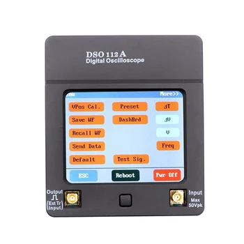 

DSO112A TFT Mini Digital Oscilloscope Portable USB Oscilloscope Interface 2MHz 5Msps with Touch Screen HUG-Deals