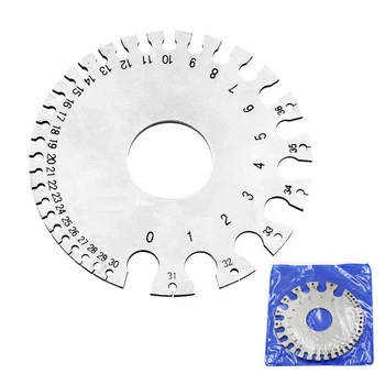 

Parts Wire Gauge Stainless Steel Round Ruler Silver Measurement Industrial