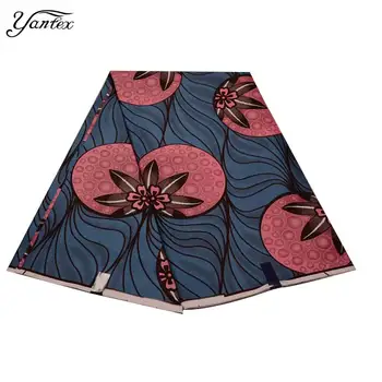 

YANTEX African Polyester Wax Prints Fabric 6 Yards/Piece Tissu Africain Veritable Wax African Ankara Fabrics Nigeria Batik Wax