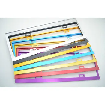 

Extra Thick Section Special Color Magnesium Alloy Sandblasting Oxidation License Plate Frame 2.0 Thickness License Plate Frame