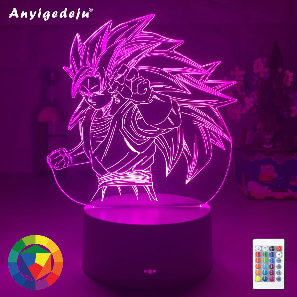 

Dragon Ball Night Light 3d Illusion Goku Figure Nightlight for Kids Bedroom Decoration Cool Led Table Lamp Anime Gift for Him