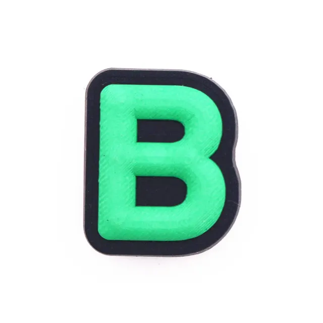 Single Sale 1Pcs Shoe Charms Decoration 26 English Letters Free Combination Shoe Accessories for croc jibz Kid's Party X-mas B